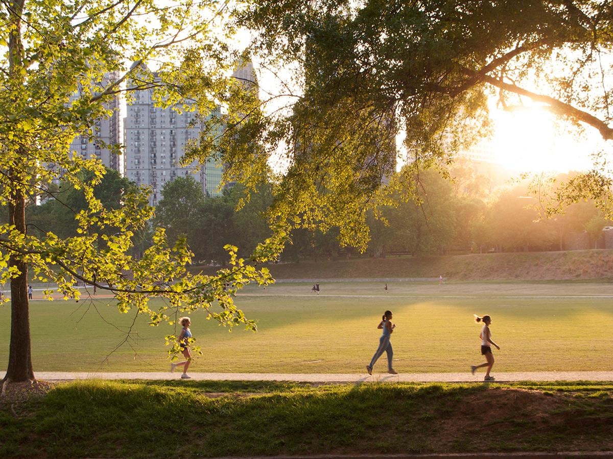 Runners in Atlanta's Piedmont Park
