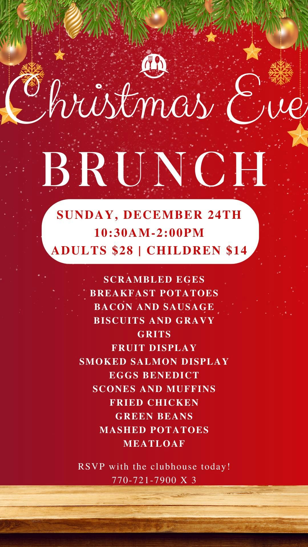 Lake Arrowhead Christmas Eve Brunch