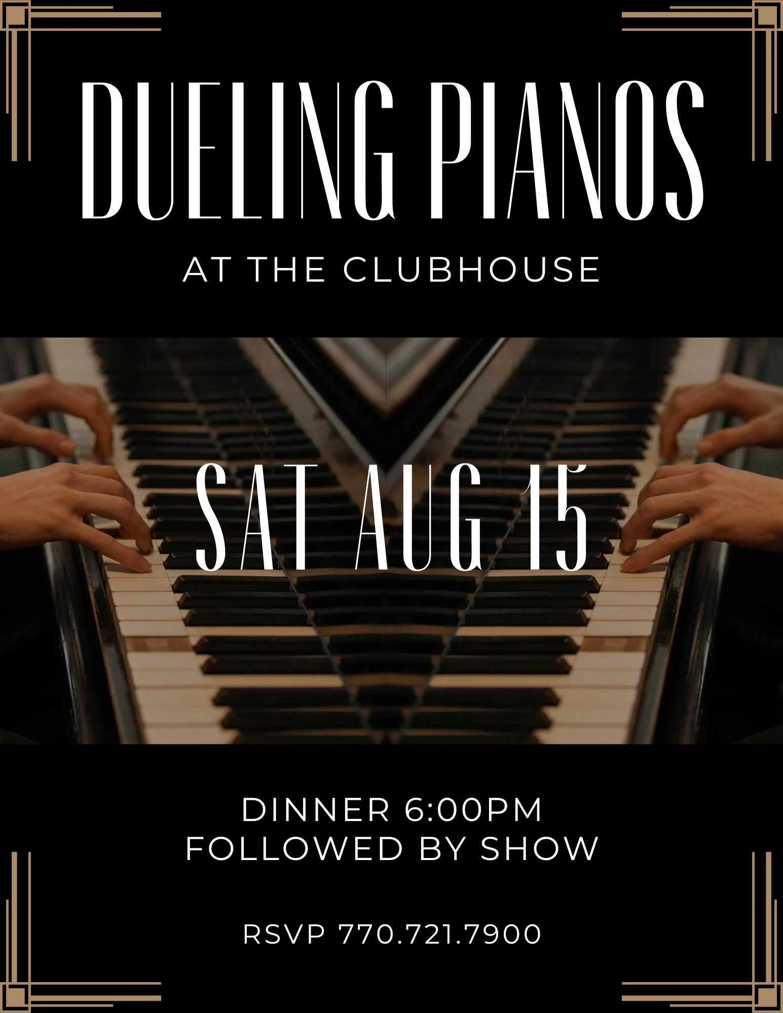 Dueling Pianos at the Clubhouse