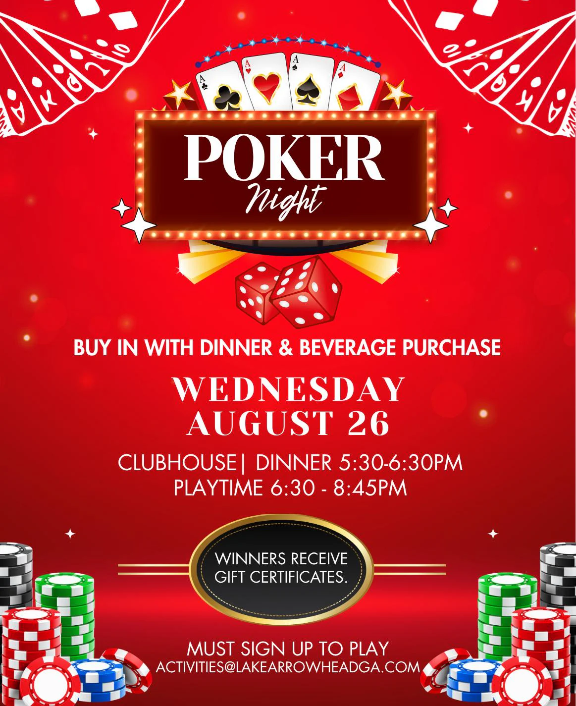 Lake Arrowhead Poker Night
