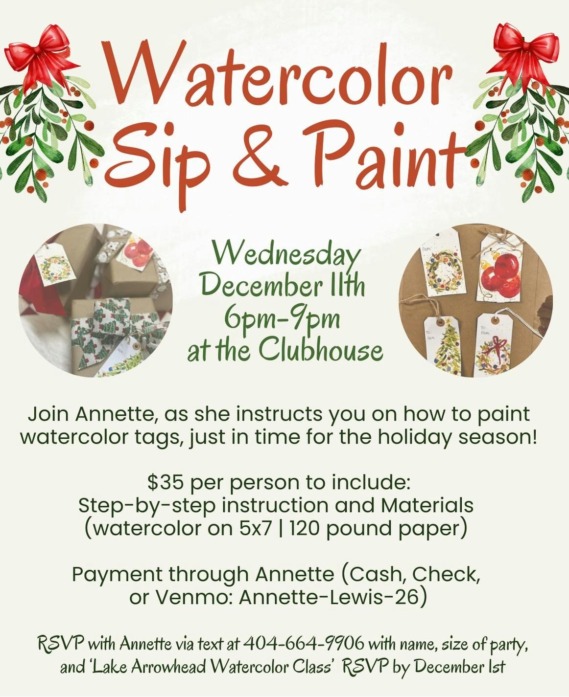 Watercolor Sip & Paint