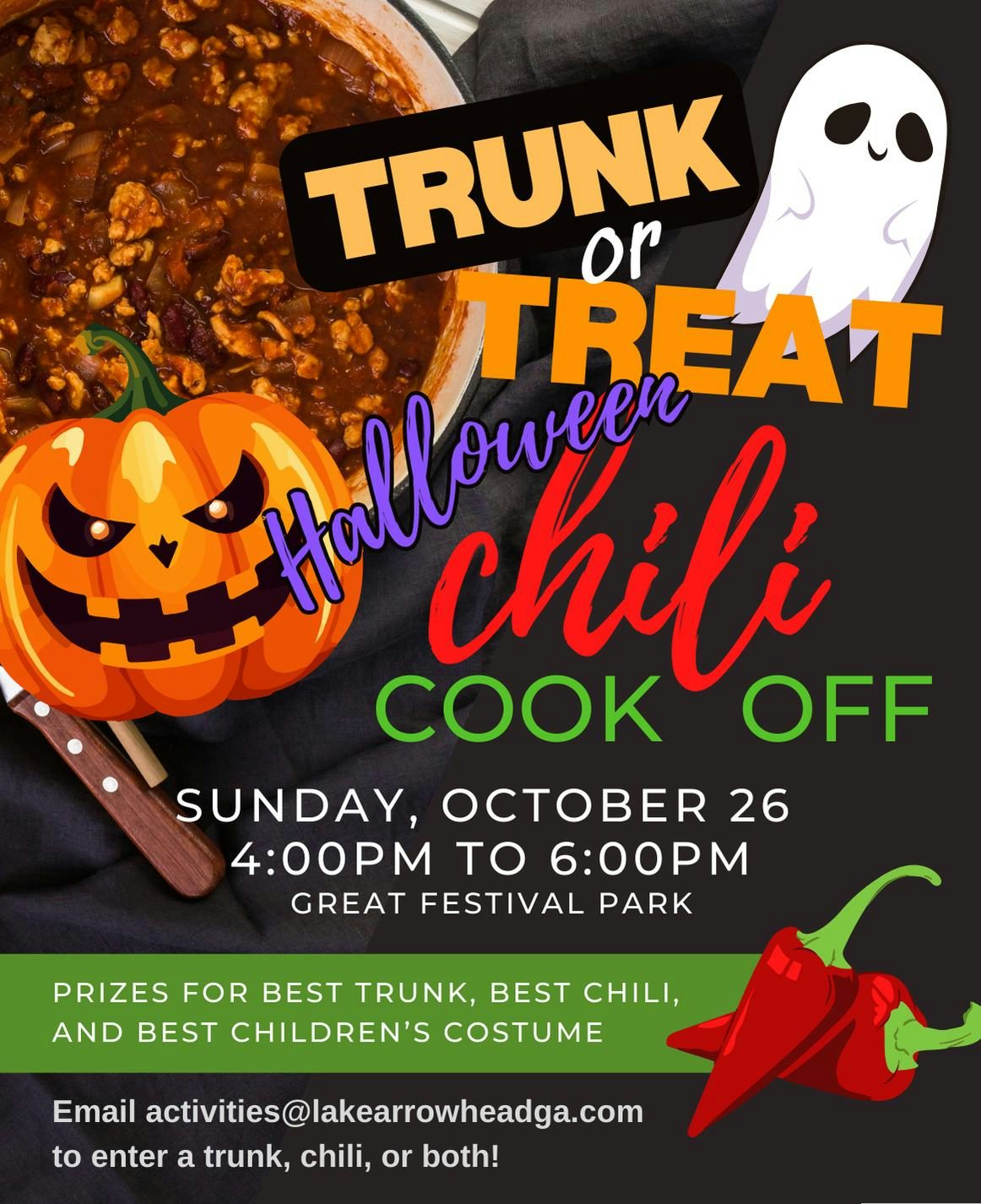Trunk Or Treat Halloween Chili Cookoff