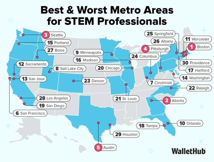 Atlanta Ranks #2 Best Metro Area for STEM Professionals in 2026