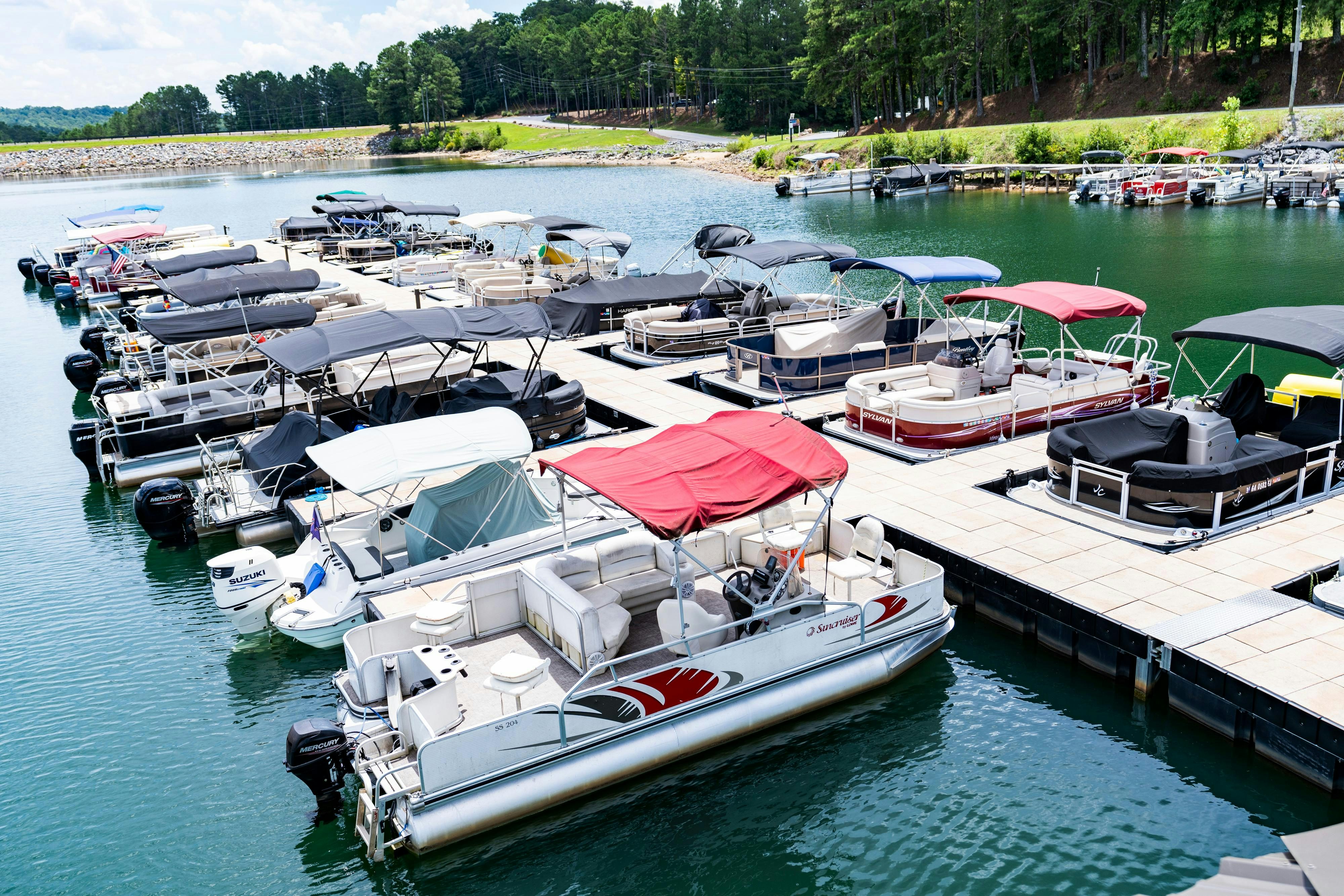 Boats docked at Marina