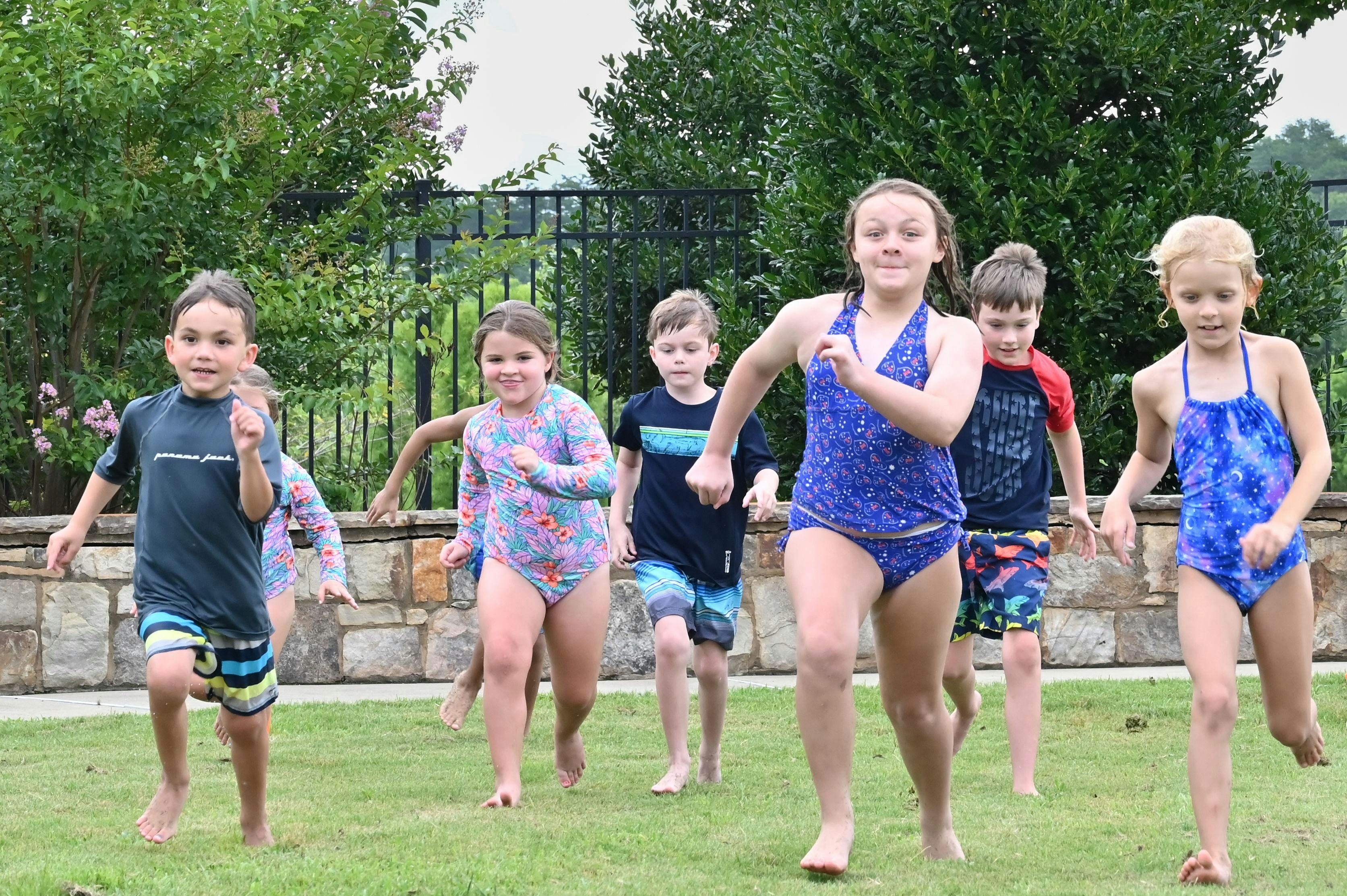 Kids Playing at Pool Party