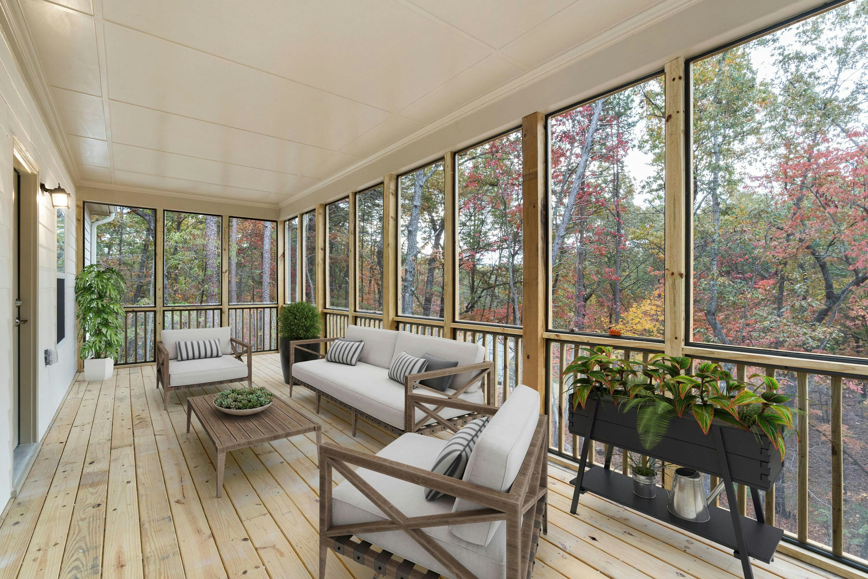 Etowah II Covered Rear Deck